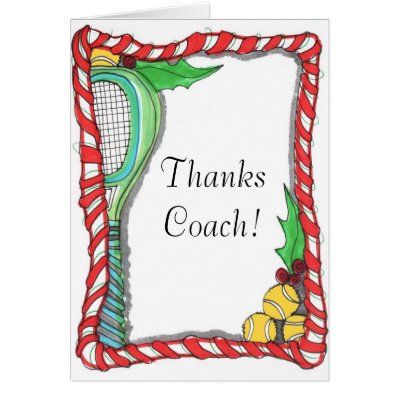 Note Card -Candy Cane Tennis