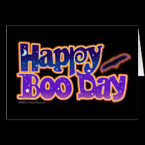 Note Card, Greeting Card - HAPPY BOO DAY - Hallowe cards