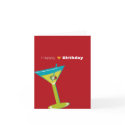 Note Card_Happy Birthday Martini by dandelioncreative Note Card_Happy Birthday Martini