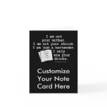 Note Card - I'M A BARTENDER