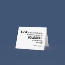 Note card - 'Love is like sourdough...'