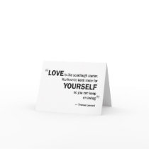 Note card - 'Love is like sourdough...'
