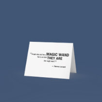 Note card - 'People who wait for a magic...' cards