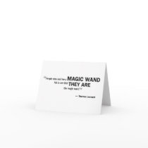 Note card - 'People who wait for a magic...'