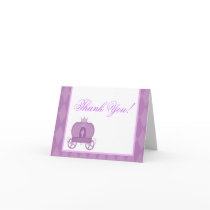 note card, Thank You, cute fun purple  princess