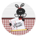 Note for Parent Gingham