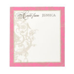 Note Pad Vintage Elegant Swirl Regal Scroll