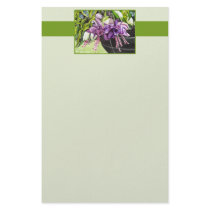 Note Paper - Fuchsia "Lisa" basket of flowers #2 stationery