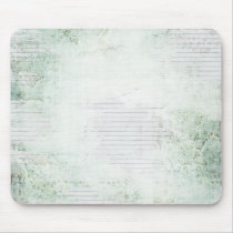 Note Paper Green Floral mousepads by MarceeJean Note Paper Green Floral mousepads