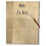Note To Self On A Paper Bag Stationery letterhead