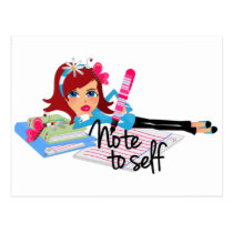 Note To Self Teen Post Cards