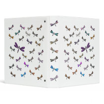 Notebook Binder with Dragonfly Dance Design