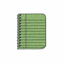 Notebook embroidered shirts
