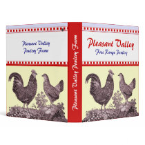 Notebook for Poultry, Free Range Chickens Farm binders by AntiqueImages Notebook for Poultry, Free Range Chickens Farm binders