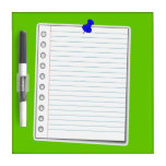Notebook page Dry-Erase whiteboards