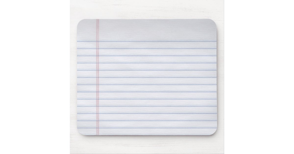 Notebook Paper Mouse Pad Zazzle