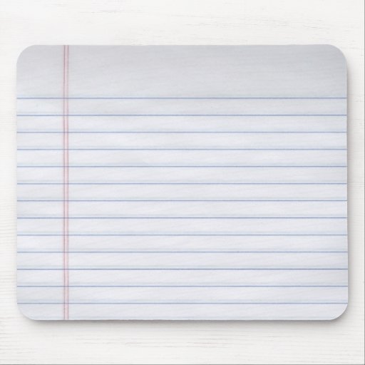 Notebook Paper Mouse Pad Zazzle