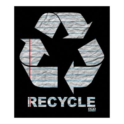 Notebook Recycle Poster by EcoClothingCo