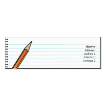 Notebook - Skinny Business Card Template