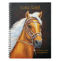 Notebook, Solid Gold, Palomino Peruvian Horse