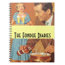 Notebook Vintage Fondue Diaries Party Couple Retro notebooks