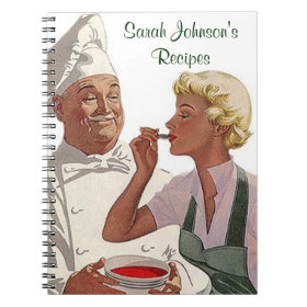 Notebook Vintage Personalized Recipe Cookbook Chef