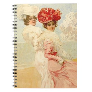 Notebook Vintage Victorian Friends Journal Diary