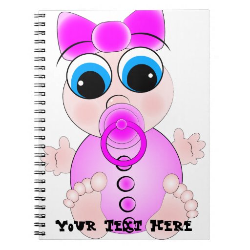 Notebook with baby girl