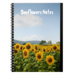 Notebook with sunflowers