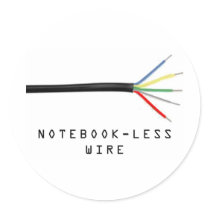 notebookless wire round sticker