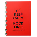 [Electric guitar] keep calm rock on!!!  Notebooks