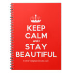 [Knitting crown] keep calm and stay beautiful  Notebooks