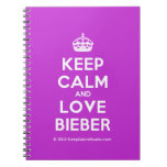[Crown] keep calm and love bieber  Notebooks