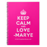 [Crown] keep calm and love -marye  Notebooks