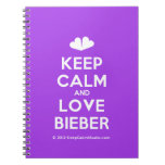 [Two hearts] keep calm and love bieber  Notebooks