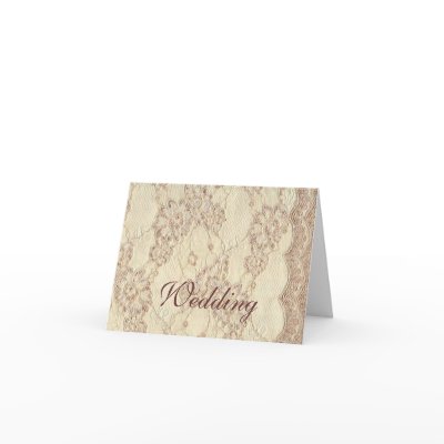Notecard - Vintage Wedding Lace by pawtraitart