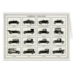 Notecard with Vintage Automobile Illustration