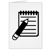 Notepad notes pencil greeting cards
