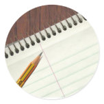 notepad with desk scratch stickers