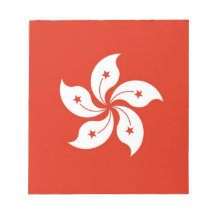 Notepad with Flag of Hong Kong, China