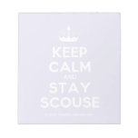 [Knitting crown] keep calm and stay scouse  Notepads