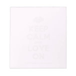 [Two hearts] keep calm and love on  Notepads