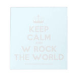 [Knitting crown] keep calm and w rock the world  Notepads