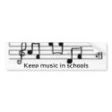 notes, Keep music in schools bumper stickers