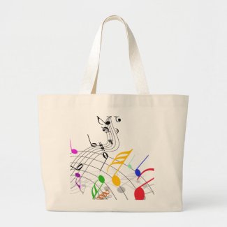 notes n staff jumbo tote bag