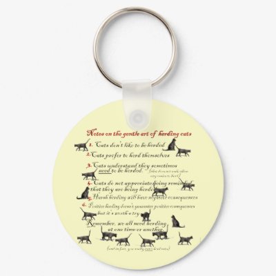 Notes on the Gentle Art of Herding Cats Key Chain