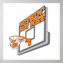 nothin but net basketball design posters