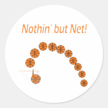 Nothin' But Net Round Sticker