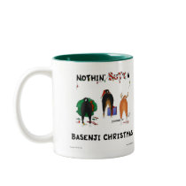 Nothin' Butt A Basenji Christmas Coffee Mug