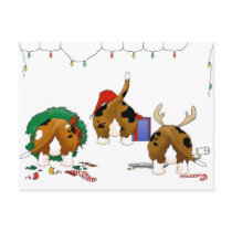 Nothin' Butt A Basset Christmas Post Card